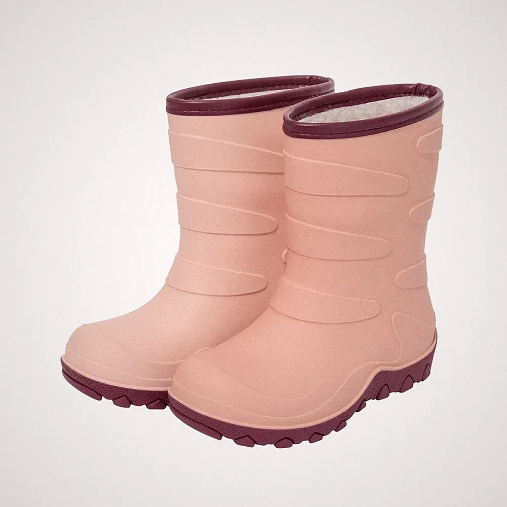 Mädchen Jungen Winter Warm Fleece gefüttert Gummistiefel Kinder Regen Schnees...
