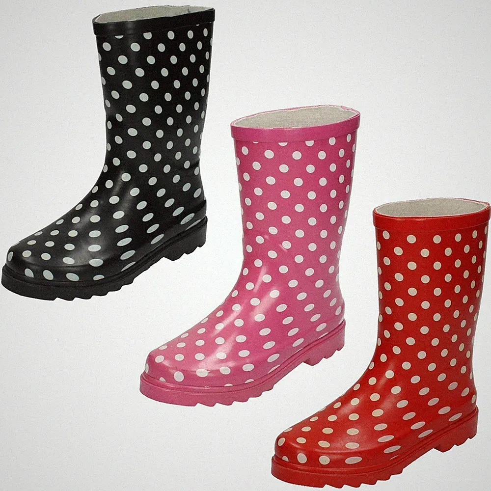 Mädchen Spot On Gepunktet Gummistiefel