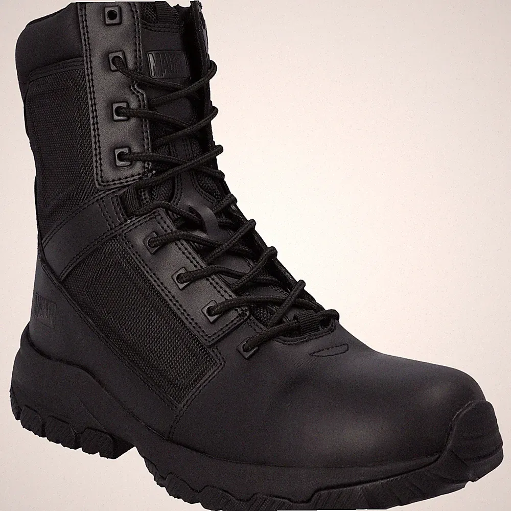 Magnum Vanguard 8 Seitenreißverschluss Uniform Stiefel Herren Damen Leder Leicht