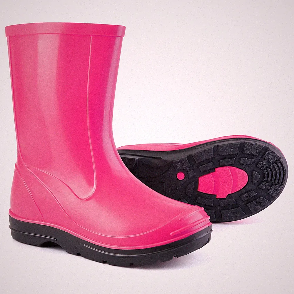 MAGROS Kinder Gummistiefel Rosa Pink Regenstiefel Mädchen Wasserdicht PVC