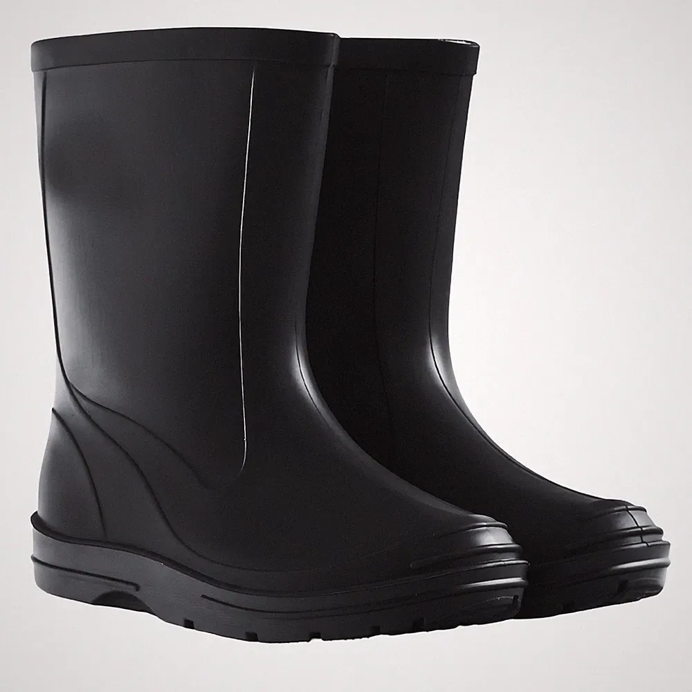 MAGROS Kinder Gummistiefel Schwarz Wasserdicht Leicht PVC Regenstiefel Unisex
