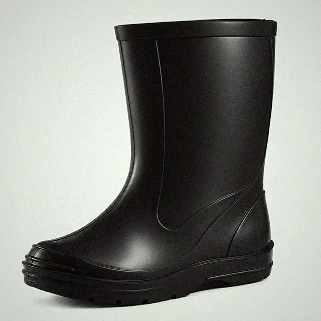 MAGROS Schwarze Gummistiefel Kinder Wasserdicht PVC Leicht Jungen Mädchen