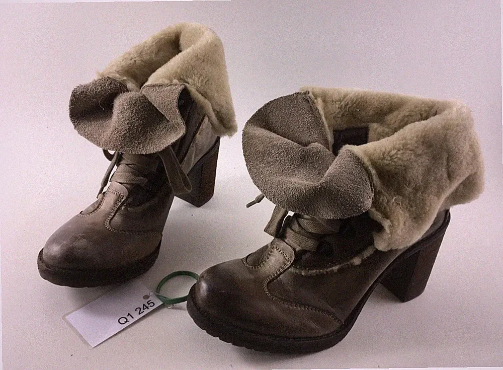 MANAS Fold Over Boots Damen Stiefeletten Winterstiefel EUR 38 Q1 245