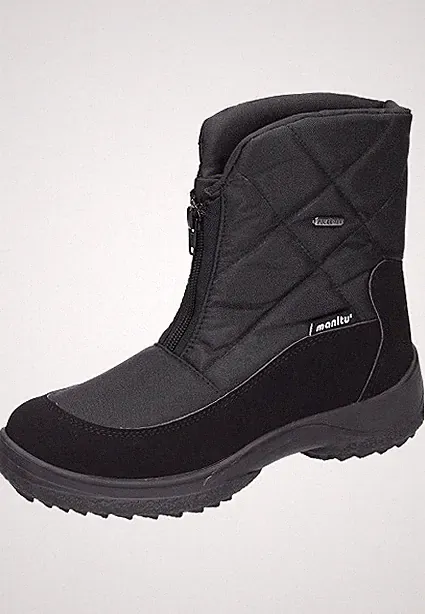 Manitu Stiefel mit Spikes Boots Winterschuhe schwarz 36-42 990414-1 Neu5