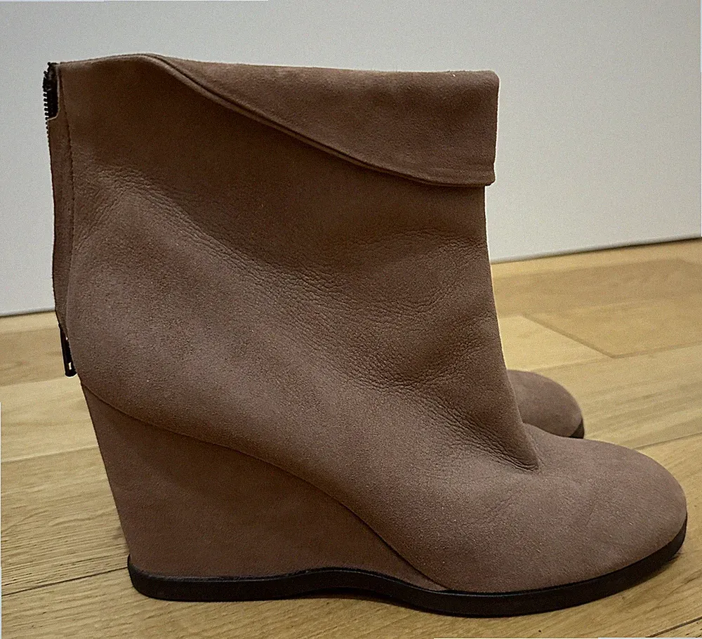 Marc Cain Eleganter Stiefelette Damen Ankle Boots Booties EU 38 Braun Leder AAA