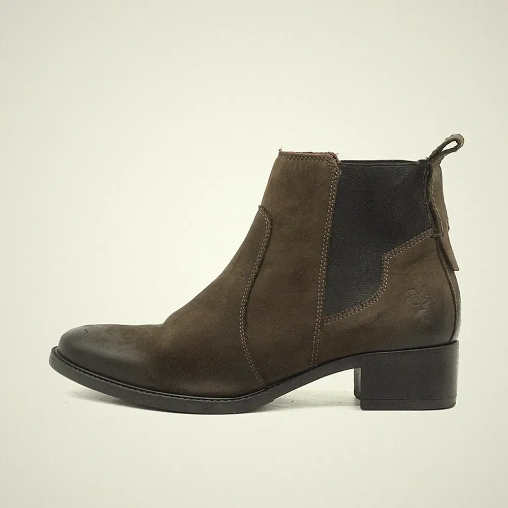 Marc O'Polo Damen Chelsea Boots Stiefelette Braun Leder Sohle Schuhe EU 37
