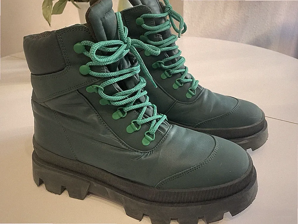 Marc O Polo Damen Stiefel Boots Grün Größe 41