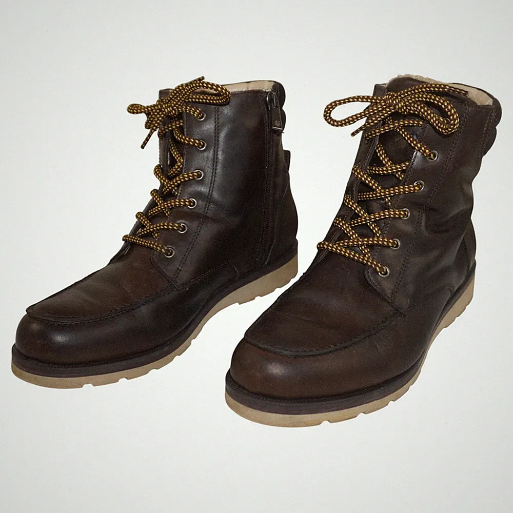 Marc O Polo Damen Stiefel Jack Boots Schnürstiefel Braun Leder Warmfutter 40