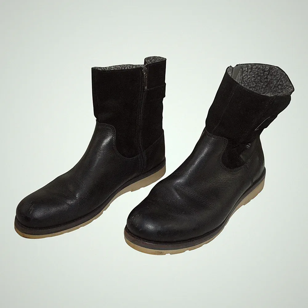 Marc O Polo Damen Stiefel Winterboots Schwarz Leder Warmfutter Reißverschluss 42