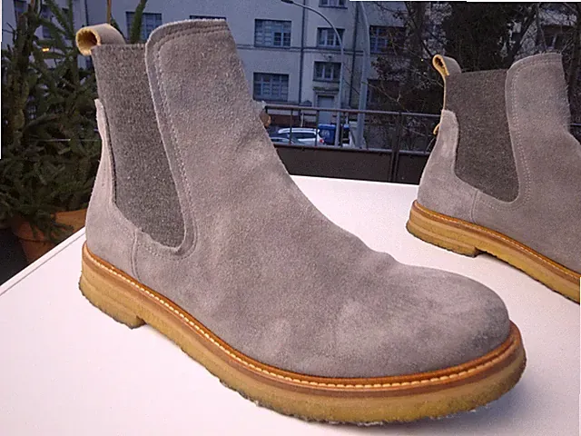 MARC O´POLO MARC O POLO Dam Schuhe Chelsea Stiefel Leder Grau Portugal Gr.40 TOP