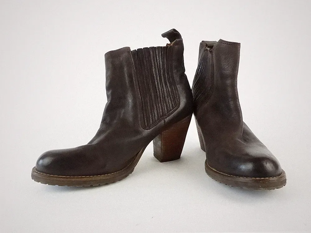 Marc O'Polo Schuhe Boots Stiefel Stiefelette Leder Braun 38 2/3 | UK 5,5 (16213)