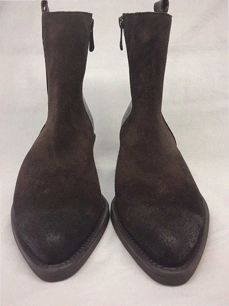 Marco Tozzi Stiefel Neu Winterer Gr. 37 braun Leder schöner Materialmix