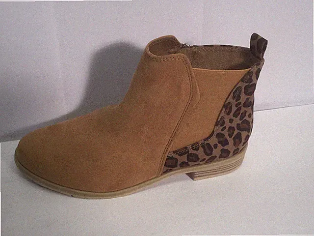 Marco Tozzi Stiefelette Neu Unikat Gr. 37 Fb.düne Imit.Velour Mit Leoapplikation