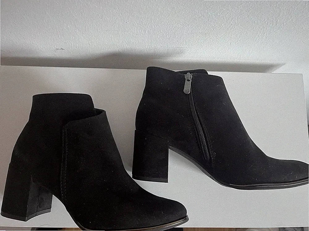 MARCO TOZZI Stiefeletten Gr. 37 | Schwarz | Wildleder-Optik | Top Zustand!