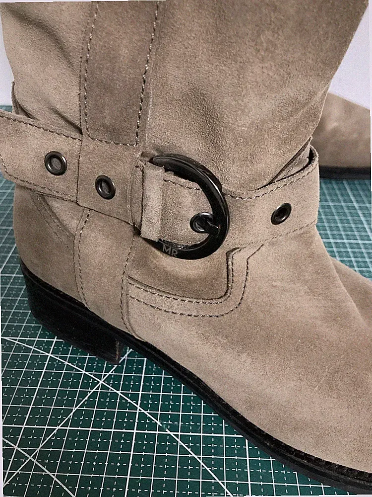 Marina Rinaldi Stiefel Gr 40 Wildleder Farbe taupe Helles Braun Beige 1A Zustand
