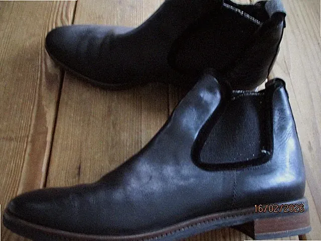 Maripe,bequeme edel Chelsea ,weiches Echtleder, 40-40,5,Schwarz