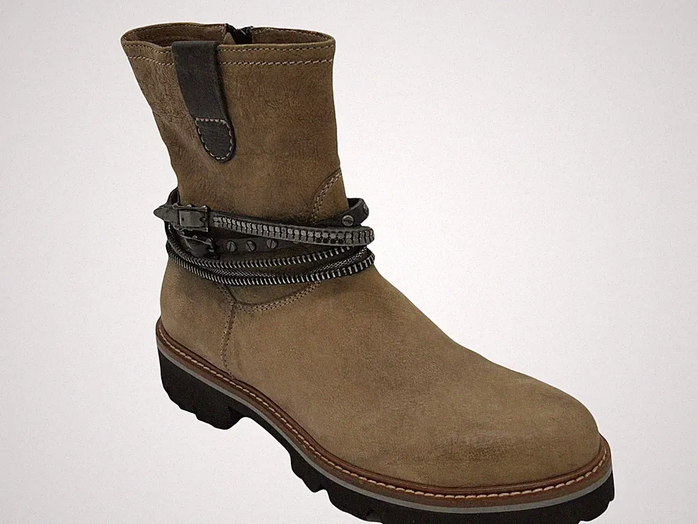 Maripe robuste italienische Leder Stiefel Gr. 36 (UK 3,5 ) Braun Reißverschluss