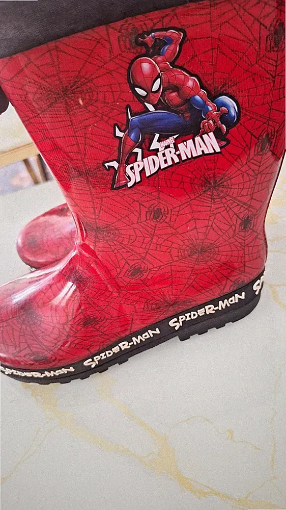 Marvel Spider-Man Kinder Gummistiefel EU 31 Rot/Schwarz Slip-On Gummi