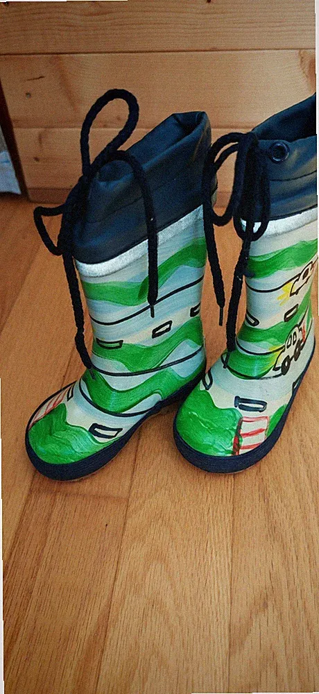 Maximo Gummistiefel mit Regenfang, Gr.21, mit Reflektor , sehr gut