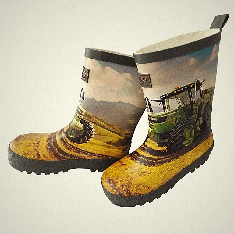 MAXIMO Gummistiefel Traktor Jerseyfutter Anthracite Multicolor Gr. 26