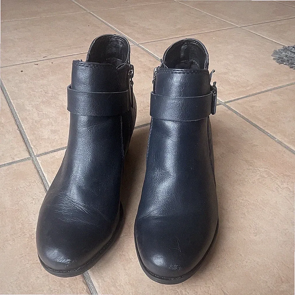medicus Damen Stiefeletten Leder Schwarz Reißverschluss Blockabsatz EU 38