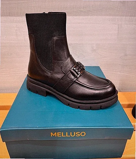 MELLUSO Tronchetto DAMEN Mokassin Stil Art. 034354 Schwarz 34% RABATT