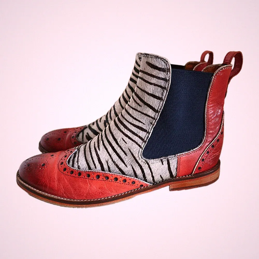 Melvin & Hamilton Chelsea Boots 39 Leder/Fell Stiefeletten mehrfarbig Top
