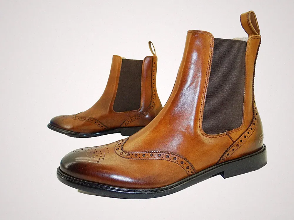 Melvin & Hamilton Sally 112 Chelsea Stiefelette Boots Damen Leder Gr.43 Braun