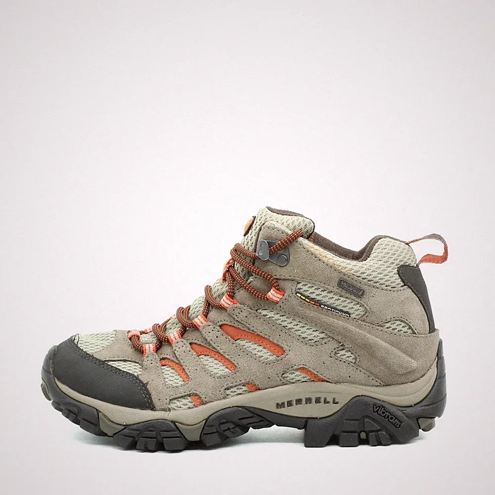 Merrell Bungee Cord Wanderschuhe Mid Beige Orange Gore-Tex Vibra EU 38.5