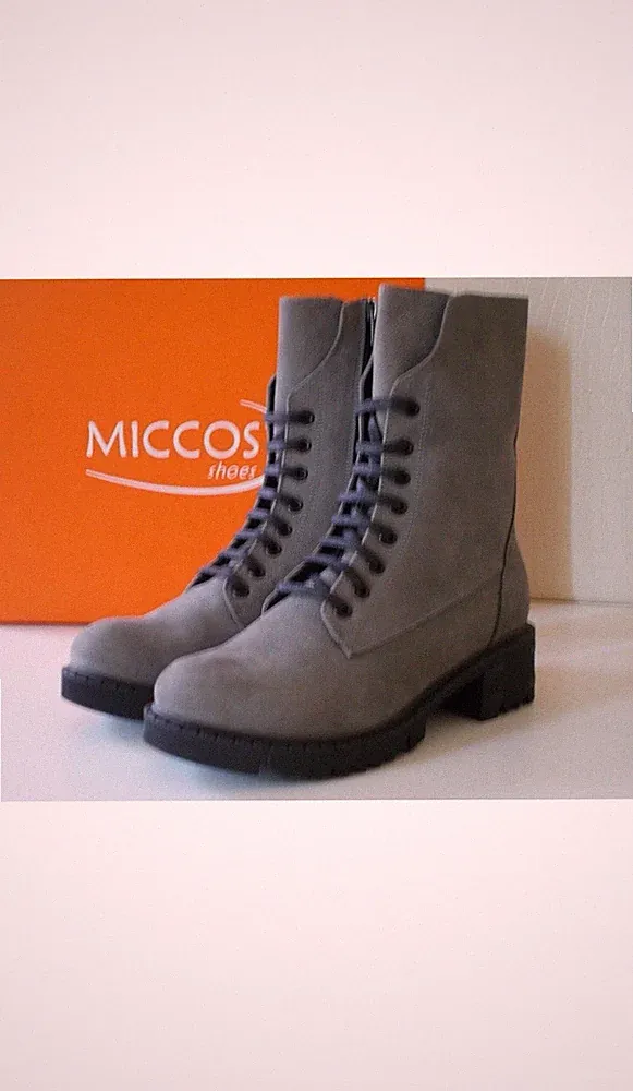 Miccos Shoes Damen Stiefeletten Gr. 39 Farbe Grau Nabukleder 150€