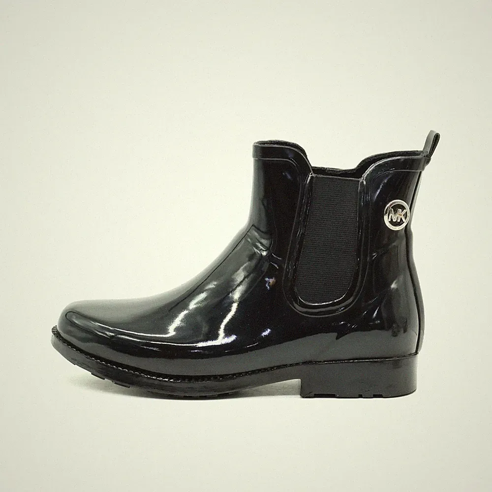 Michael Kors Damen Chelsea Rain Boot Stiefel Schwarz Gummi Regen Boots EU 37