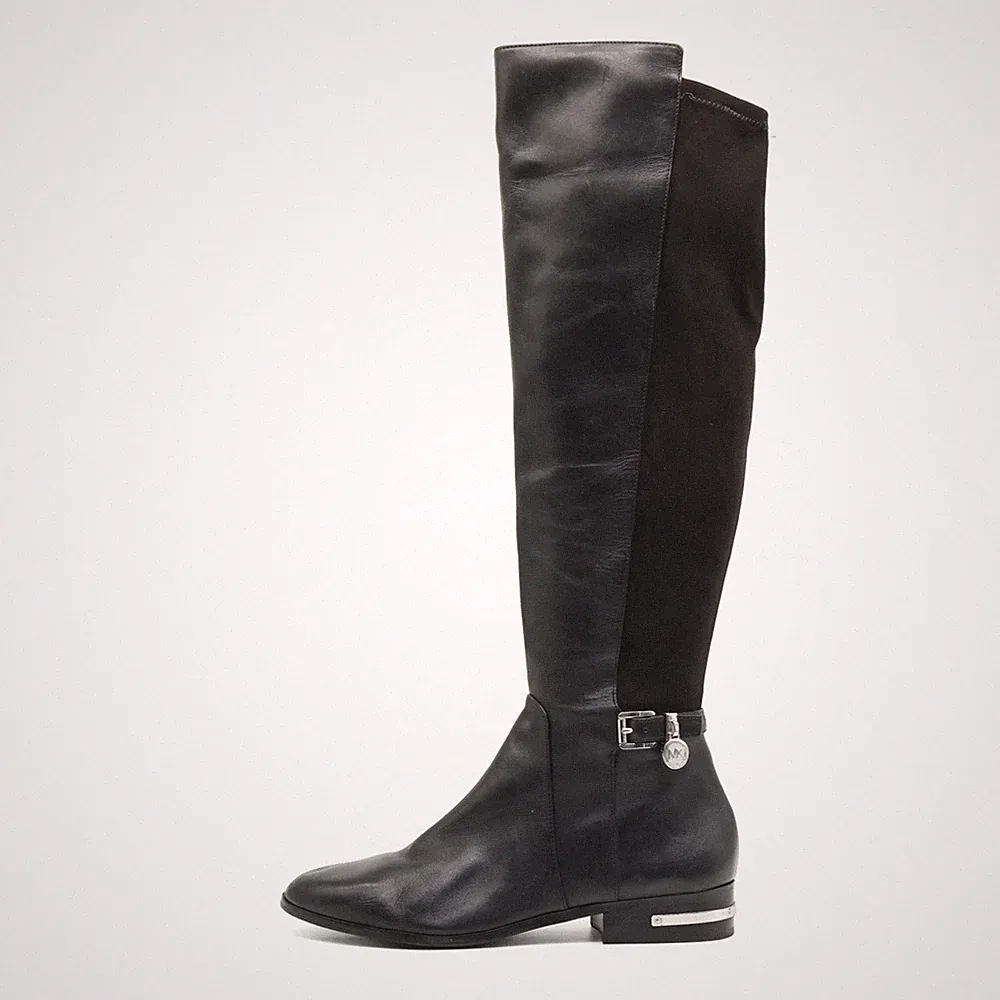 Michael Kors Damen MK Overknee Lederstiefel Komfort Overknee-Stiefel EU 40