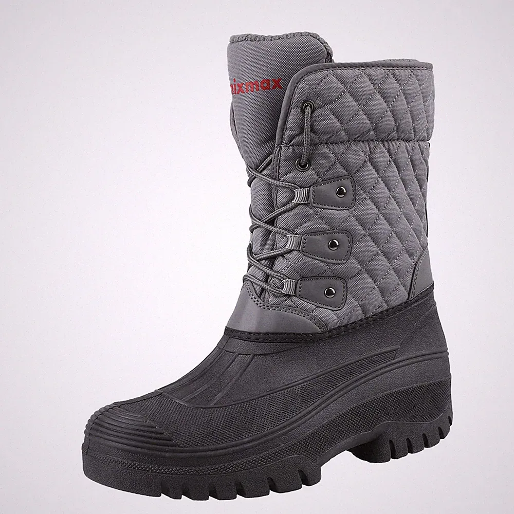 Mid Calf Winterstiefel Damen Warm Gefütterte Schneestiefel Winterschuhe Freizeit