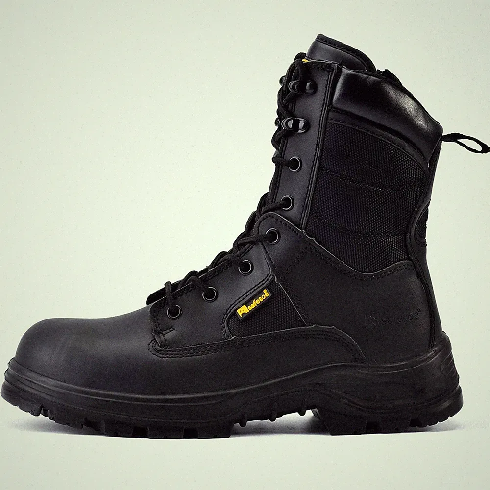 Militär & Arbeitsstiefel für Herren & Damen, wasserdichtes Echtleder, Stahlka...