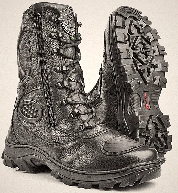 Militär Schwarz Leder Kampf Reißverschluss Stiefel Taktisch Jagd Motorrad Air...
