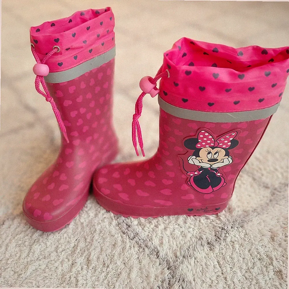 MINNIE MOUSE Mädchen Gummistiefel Gr. 28 ungefüttert Regenstiefel Schuhe pink