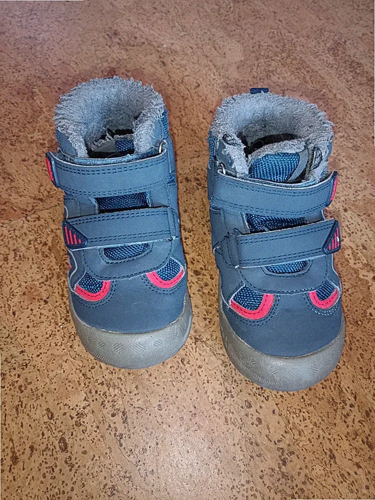 Mishansha Kinder Winter-Stiefel gefüttert rutschfest Klett Stiefellette gr. 28