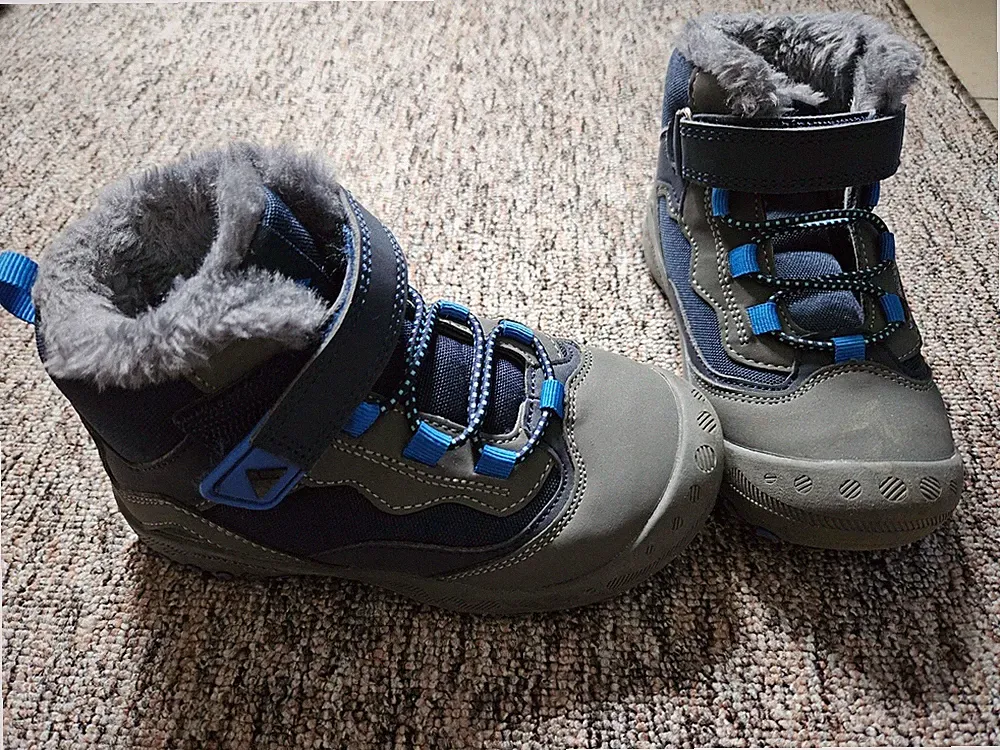 Mishansha Winterstiefel Gr.28 Jungen blau/grau dick gefüttert