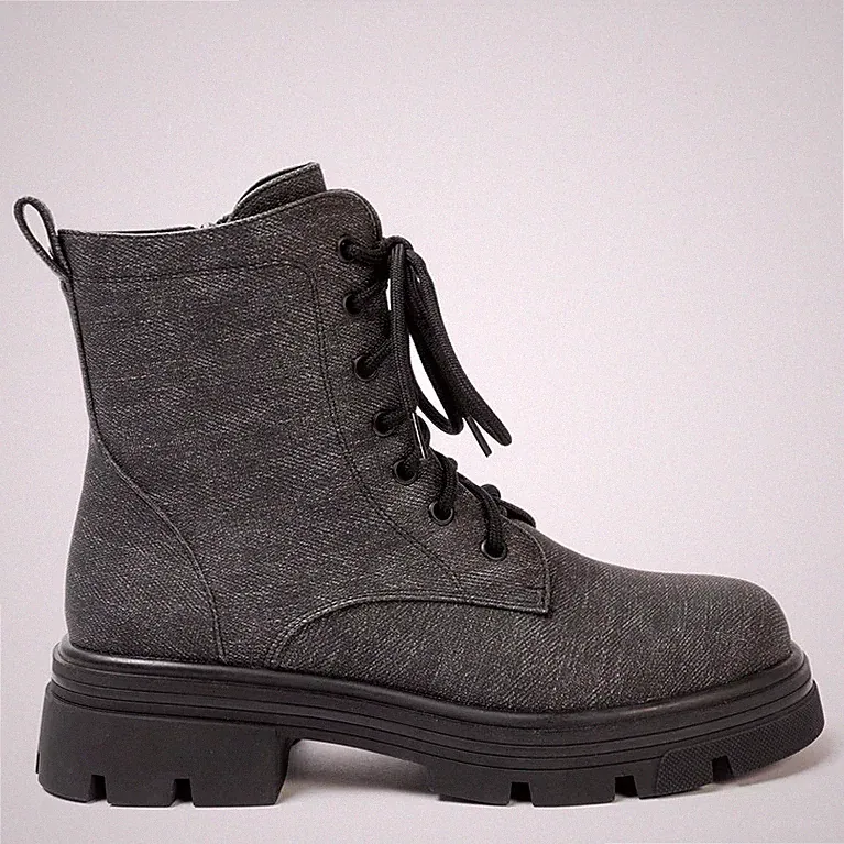 Miso Bella Damen Stiefel Grau/Schwarz - UK7 UVP 70£