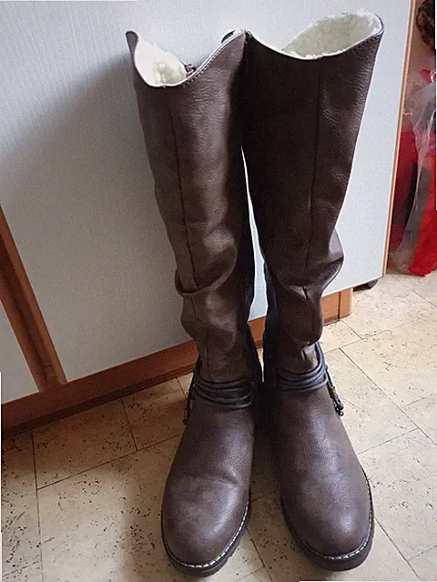 mocca by Jutta Leibrecht Leder-Stiefel Winter-Stiefel Boots braun Gr. 38 Schuhe