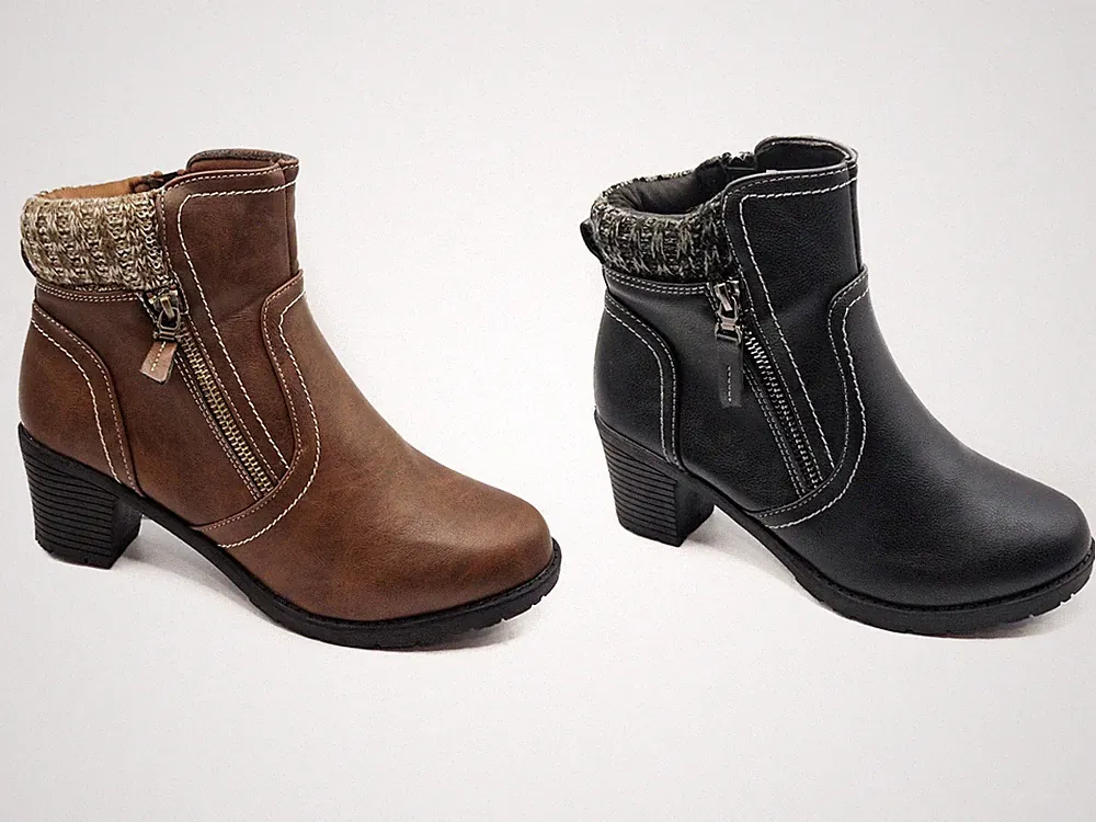 Modische Damen-Chelsea-Schuhe mit Reißverschluss und hohem Absatz Größe