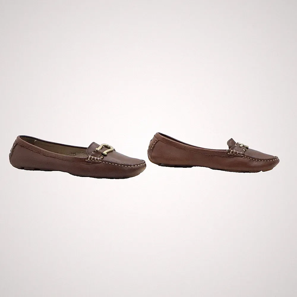 Mokassin HUGO BOSS Gebraucht (Cod.SS4137) Brown Niedrig Frau Haut