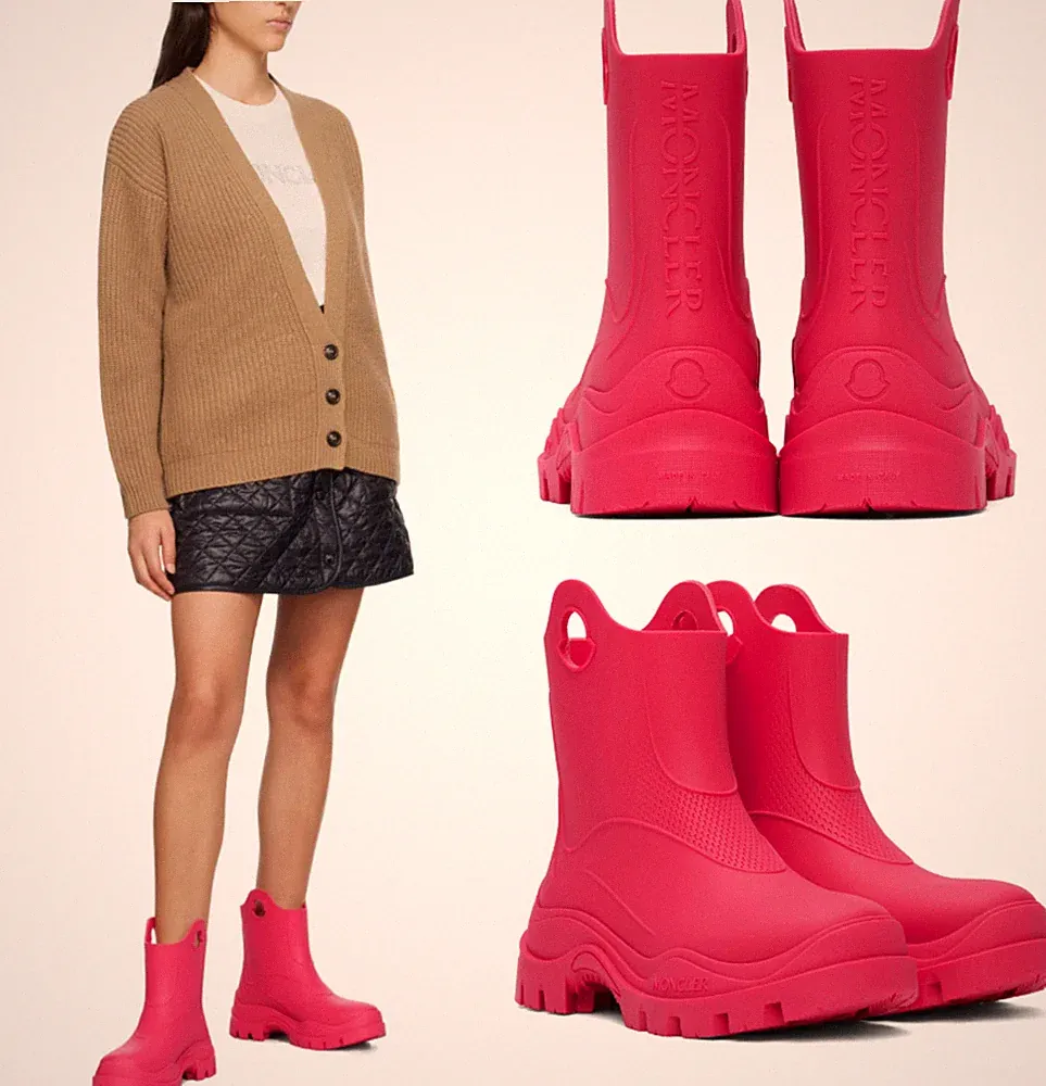 MONCLER Misty Rain Boots Stiefeletten Schuhe Regenstiefel Stiefel Shoes Gummi 37
