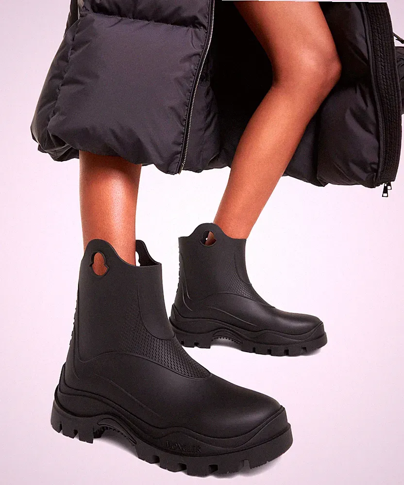 MONCLER Misty Rain Boots Stiefeletten Schuhe Regenstiefel Stiefel Shoes Gummi 41