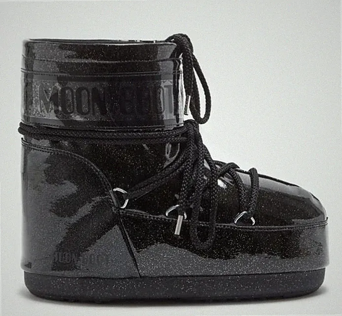 MOON BOOT ICON LOW GLITTER DAMEN FARBE SCHWARZ CODE 140944 GR 39/41