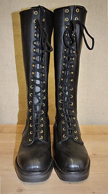 Motorrad Schnürstiefel Damen Neu Dickes Leder Schwarz Gr. 37