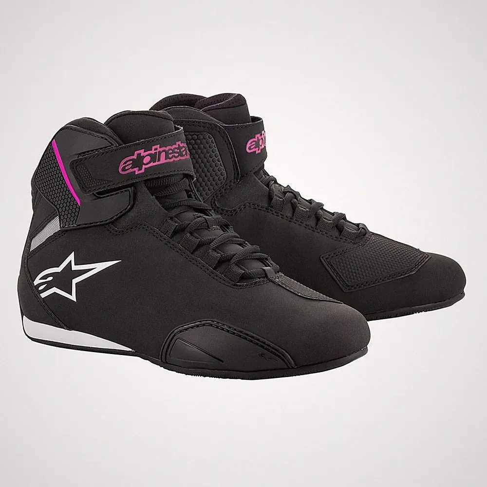 Motorrad Stiefel Alpinestars Stella Sektor Farbe: Schwarz/Violett Gr: 6,5=(38)