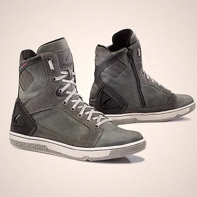 Motorradschuhe Form Urban Leder Wasserdicht Hyper Anthrazit