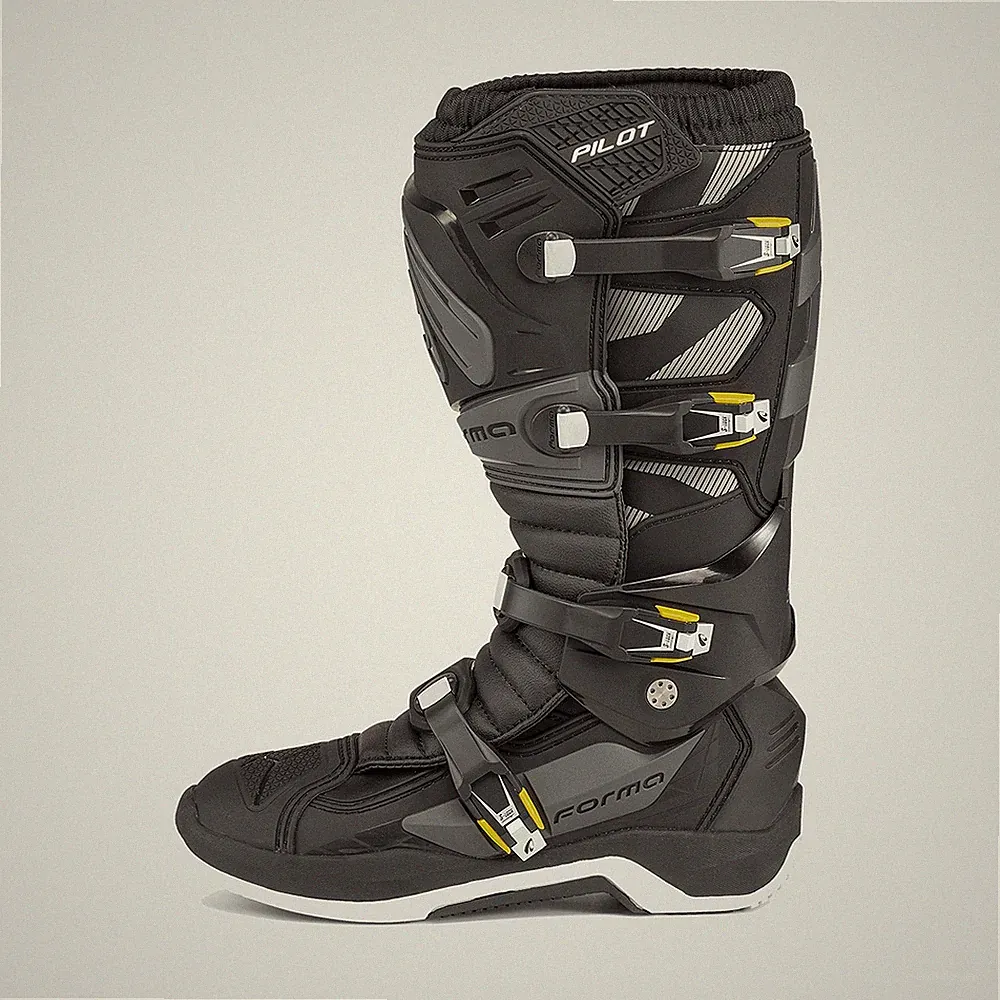 MOTORRADSTIEFEL FORM PILOT BLACK ANTHRAZIT CROSS ENDURO OFFROAD SCHWARZ GRAU
