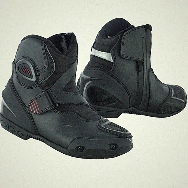 Motorradstiefel Herren Sport Touring Motorrad Kurzstiefel Biker Schuhe schwarz